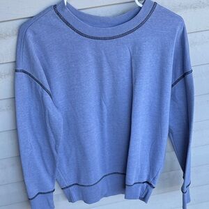 Maurices Lavender Blue Crewneck Sweatshirt with Contrast Stitching